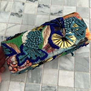 Anthropolgie Juniper beaded clutch purse